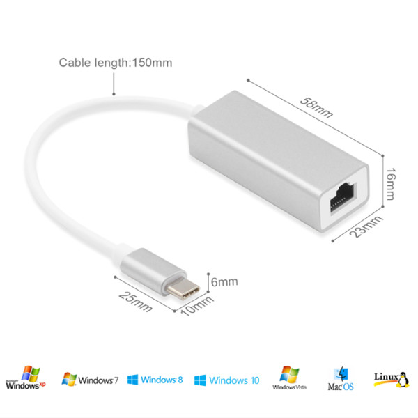 Network Card USB 10Mbps Type C Lan Adapter