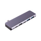 Gray 5 In 1 Type C 3.0 Powered Usb Hub For Macbook Pro