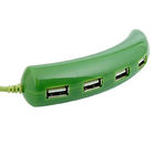 Red Green Cartoon Chili Shape USB 2.0 HUB Splitter Adapter