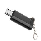 Black Portable Mini OTG Male To USB C Female Adapter