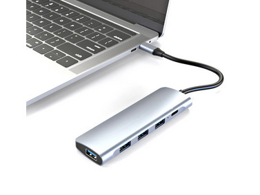 Superspeed 5 In 1 PD Port Multiple USB C HUB Adapter 100-200M/S