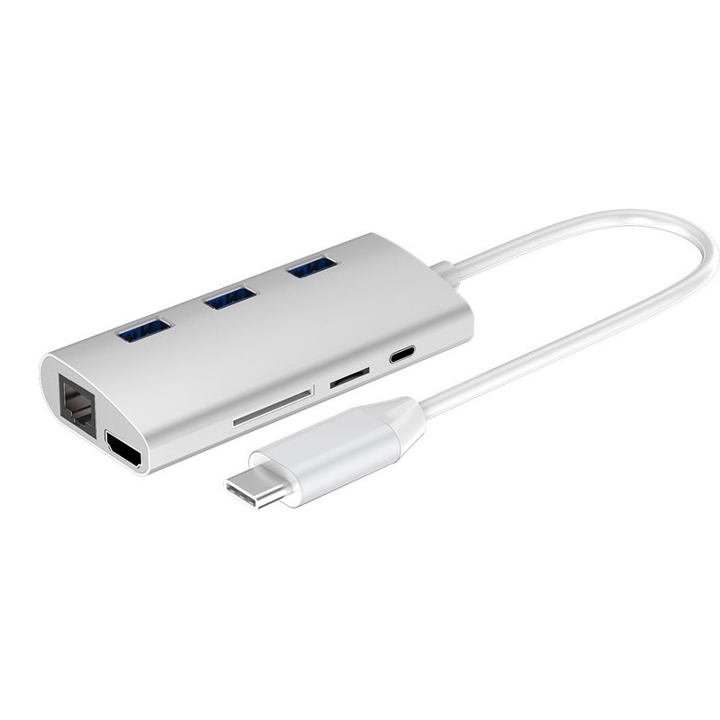 PC Laptop 8 In 1 2K 4K Multiple Usb C Port Hub