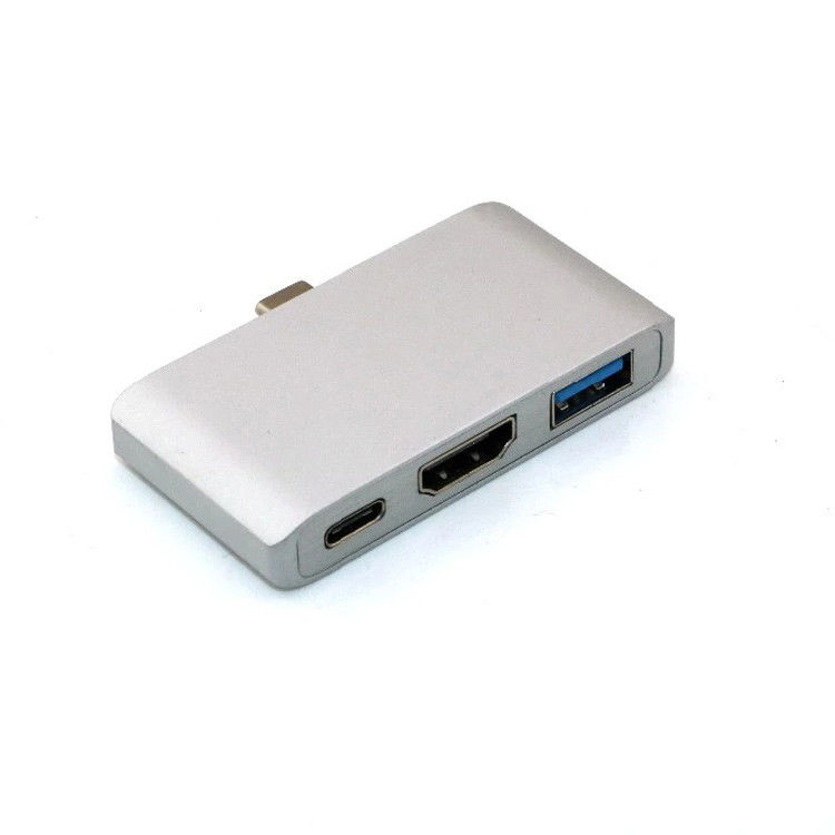 2-4Ports Macbook Gold USB C HUB Ultra Thin Powered 10Gbps 3 In 1